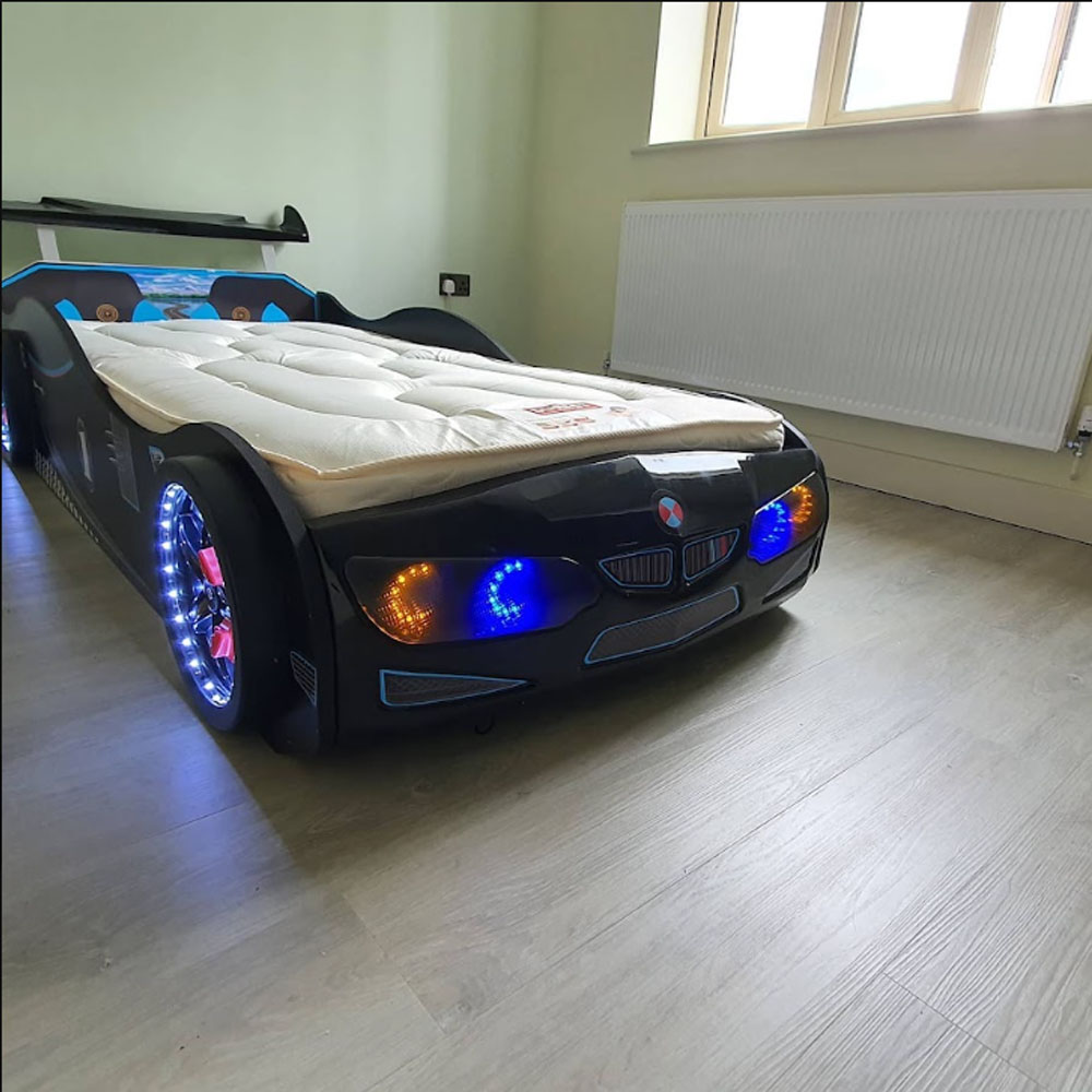 Turbo Black BMW GT1 Childrens Car Bed with Spoiler