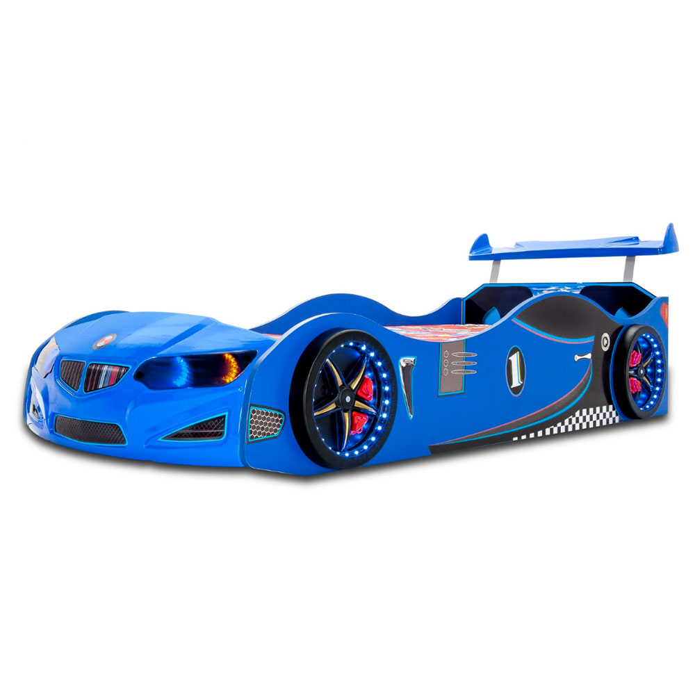 Turbo Blue BMW GT1 Childrens Car Bed with Spoiler
