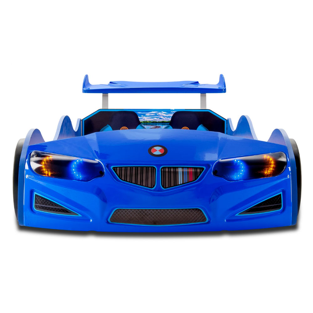Turbo Blue BMW GT1 Childrens Car Bed with Spoiler