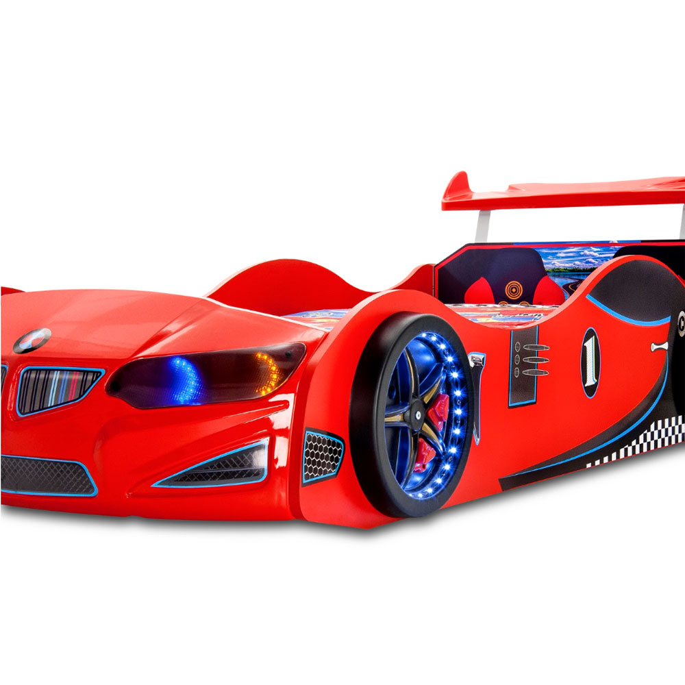 Turbo Red BMW GT1 Childrens Car Bed with Spoiler