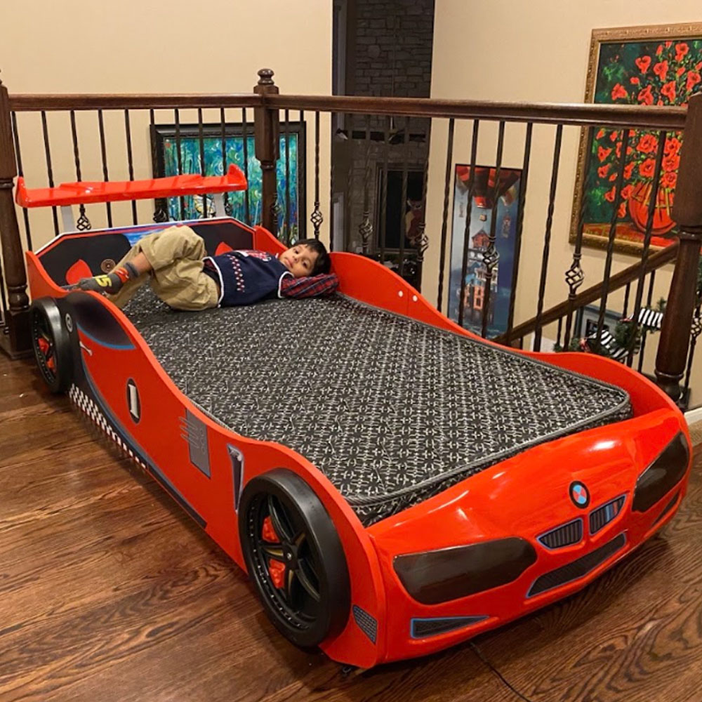 Turbo Red BMW GT1 Childrens Car Bed with Spoiler