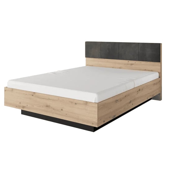 Product photograph of Turin Wooden Ottoman King Size Bed In Artisan Oak from Furniture in Fashion