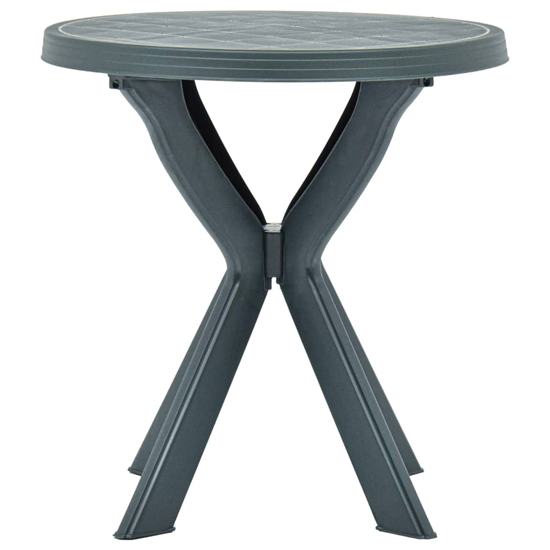 Turlock Round Plastic Bistro Table In Green