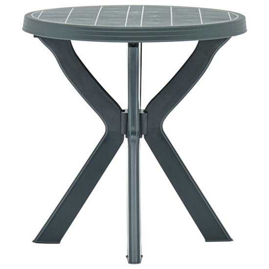 Turlock Round Plastic Bistro Table In Green