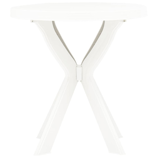 Turlock Round Plastic Bistro Table In White