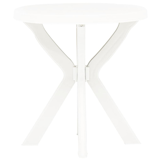 Turlock Round Plastic Bistro Table In White