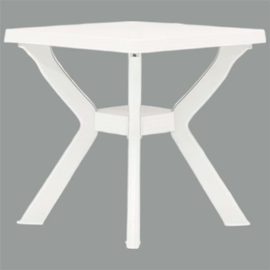 Product photograph of Turlock Square Plastic Bistro Table In White from Furniture in Fashion