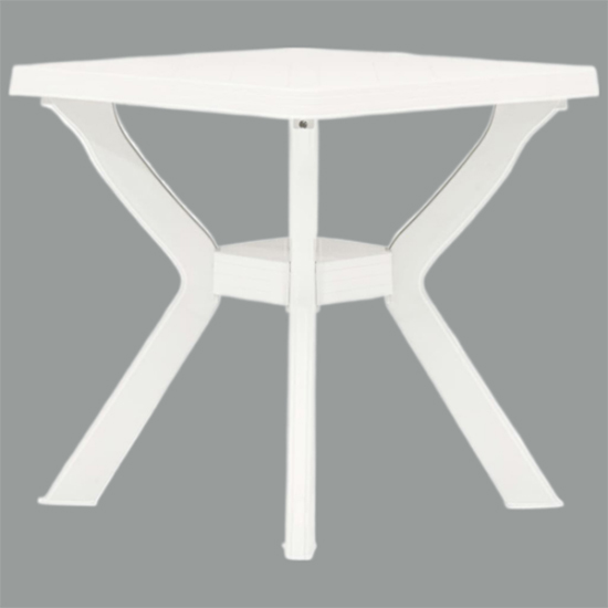 Turlock Round Plastic Bistro Table In White Furniture in Fashion