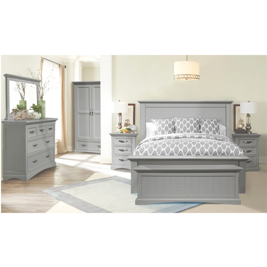 Ternary Wooden Blanket Box In Grey Furniture in Fashion