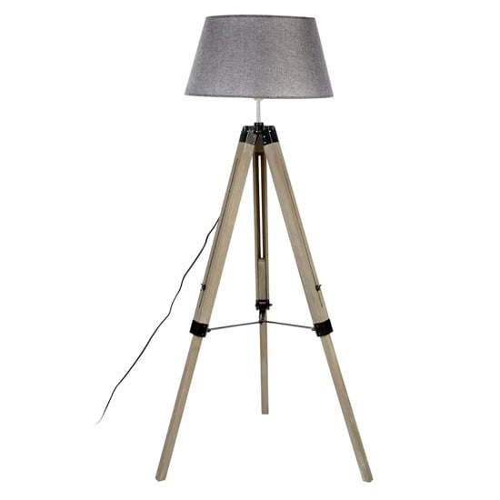 Tuscany Grey Fabric Shade Floor Lamp With Tripod Base_1