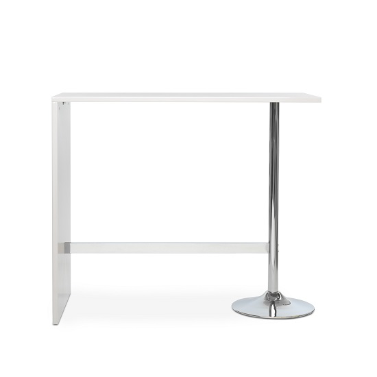 Tuscon Bar Table In White High Gloss With Chrome Legs_4