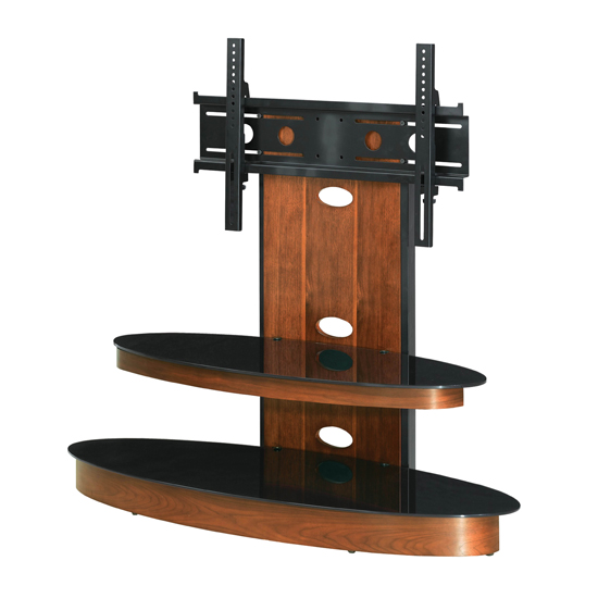 tv stand 2402347 - Combining Glossy Modern Black TV Stand And Attached Bracket With Other Furniture