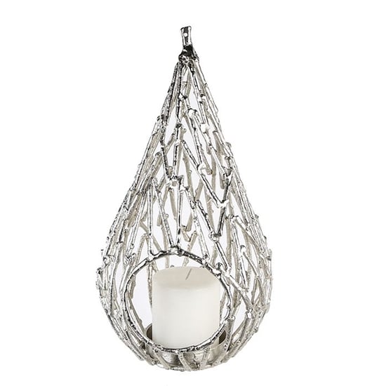 Read more about Twigs aluminium windlight candleholder in antique silver