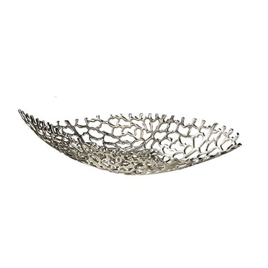 Photo of Twirl aluminium small decorative bowl in antique silver