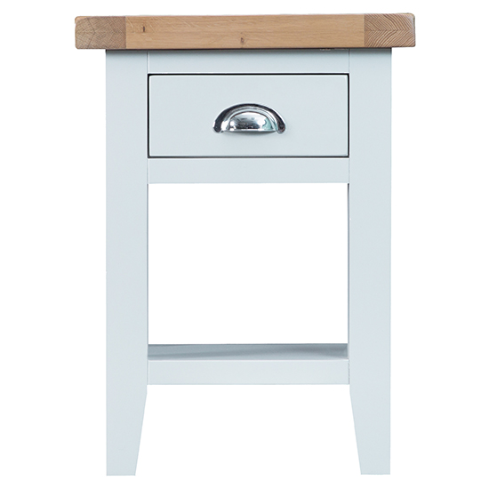Tyler Wooden 1 Drawer Side Table In White_2