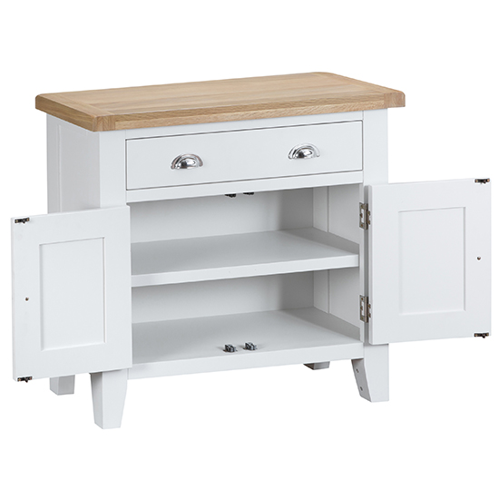 Tyler Wooden 2 Doors And 1 Drawer Sideboard In White_2