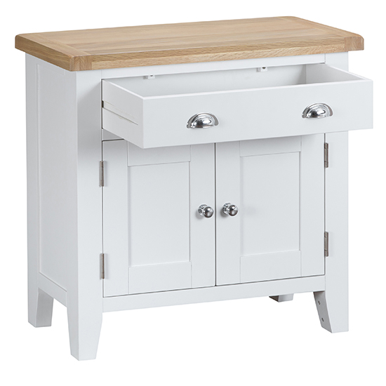 Tyler Wooden 2 Doors And 1 Drawer Sideboard In White_3