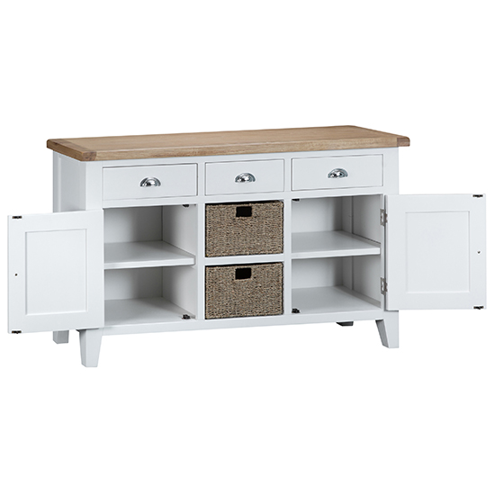 Tyler Wooden 2 Doors And 3 Drawers Sideboard In White_2