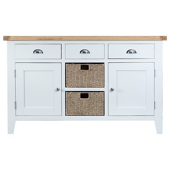Tyler Wooden 2 Doors And 3 Drawers Sideboard In White_3