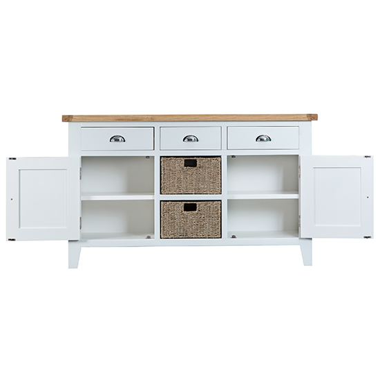 Tyler Wooden 2 Doors And 3 Drawers Sideboard In White_4