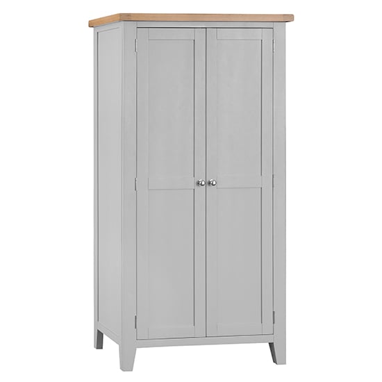 Tyler Wooden 2 Doors Wardrobe In Grey