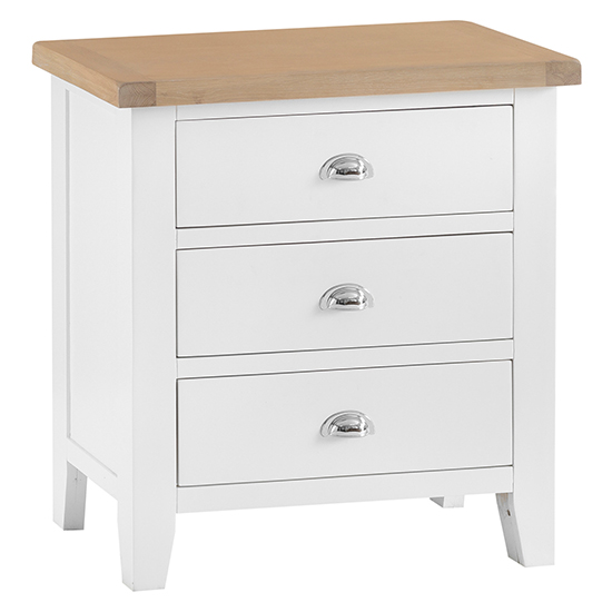 Read more about Tyler wooden chest of 3 drawers in white