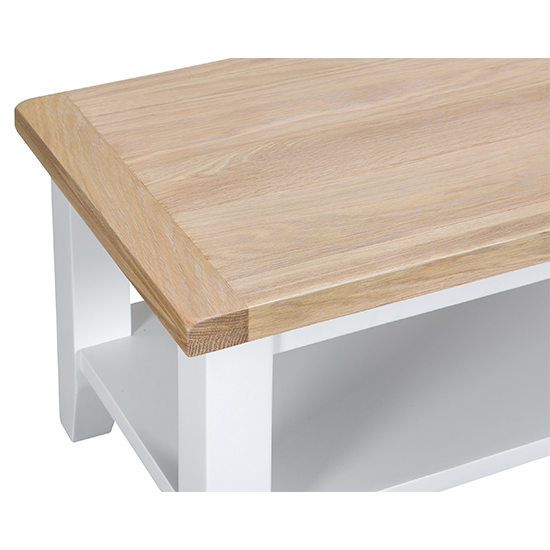 Tyler Wooden Coffee Table In White With Undershelf Furniture in Fashion