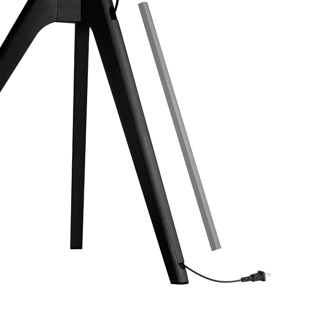 Tyler Floor Standing Wooden TV Stand - Black