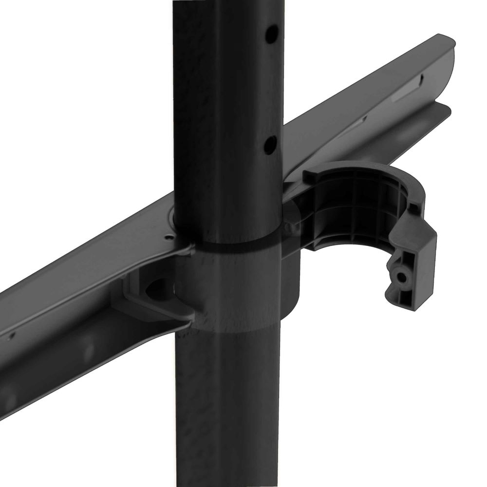 Tyler Floor Standing Wooden TV Stand With Shelf - Black