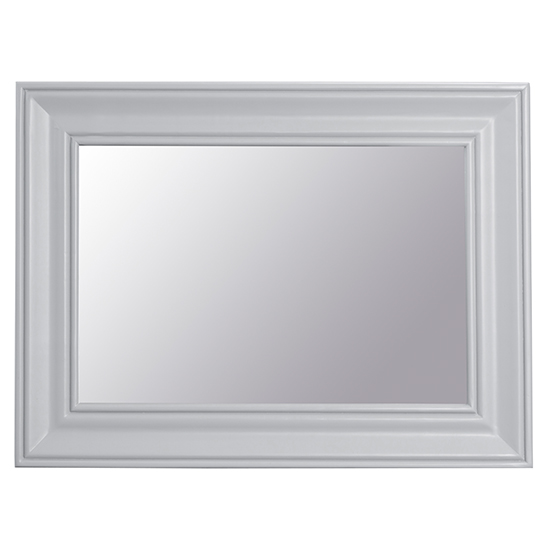 Tyler Wall Mirror In Grey Wooden Frame Sale