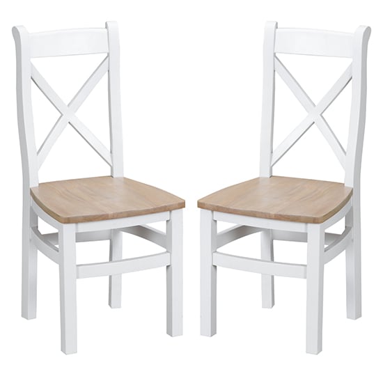 Tyler White Cross Back Dining Chairs, White Wood Cross Back Dining Chairs