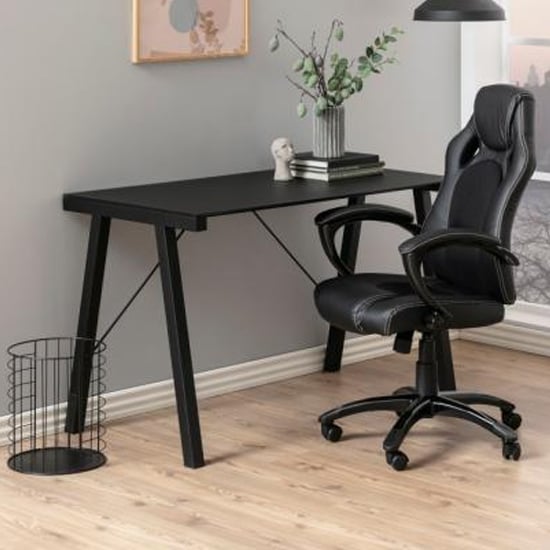 Read more about Typhoon rectangular glass top laptop desk in black