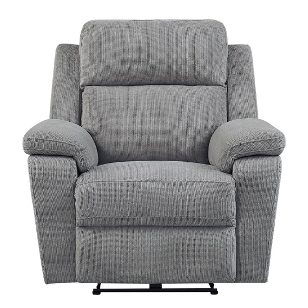 Tyrone Fabric Electric Recliner 1 Seater Sofa In Stone