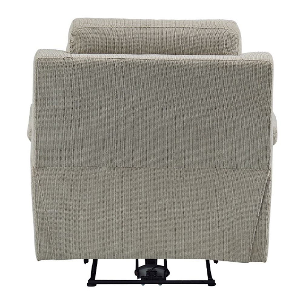 Tyrone Fabric Electric Recliner 1 Seater Sofa In Taupe