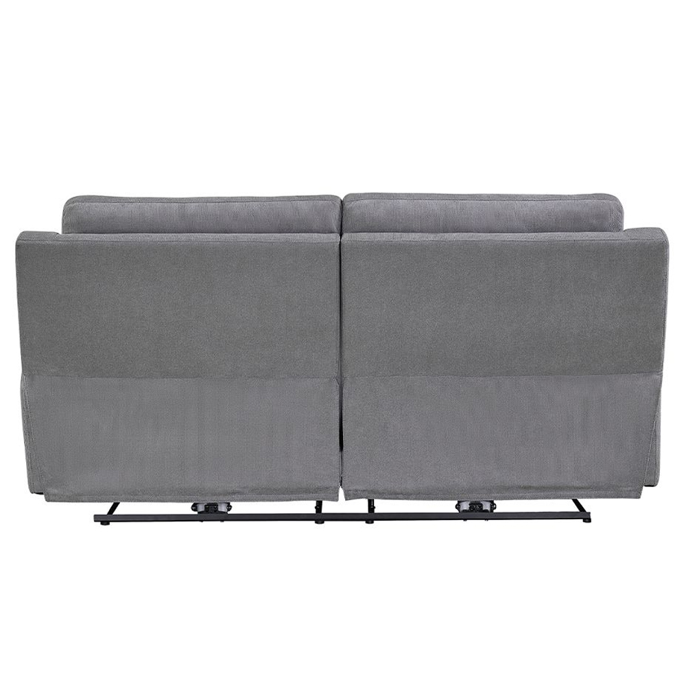 Tyrone Fabric Electric Recliner 3 Seater Sofa In Stone
