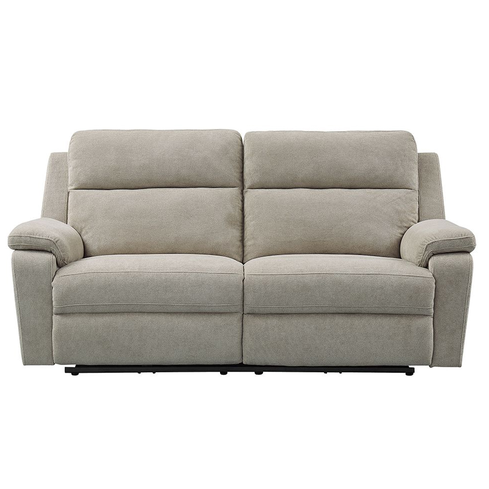 Tyrone Fabric Electric Recliner 3 Seater Sofa In Taupe