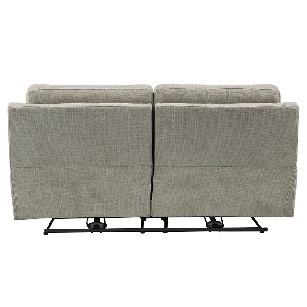Tyrone Fabric Electric Recliner 3 Seater Sofa In Taupe