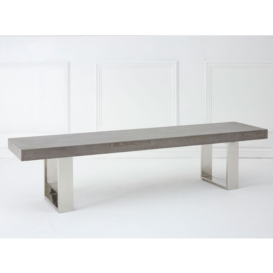 Ulmos Rectangular Wooden Dining Bench In Muted Grey_1