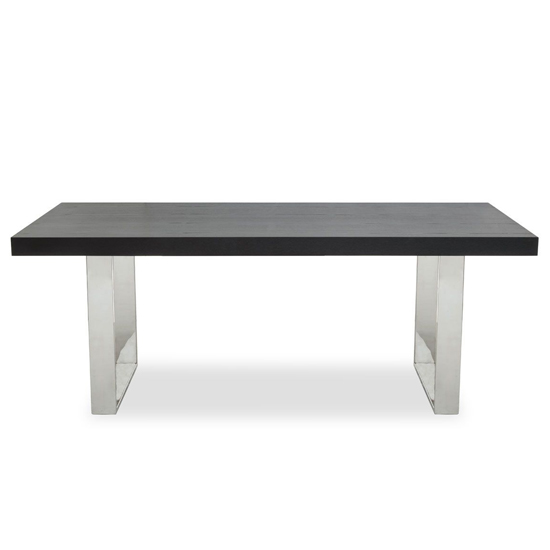 Ulmos Wooden Dining Table With U-Shaped Base In Black