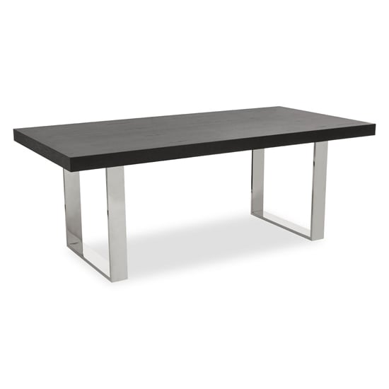 Product photograph of Ulmos Wooden Dining Table With U-shaped Base In Black from Furniture in Fashion