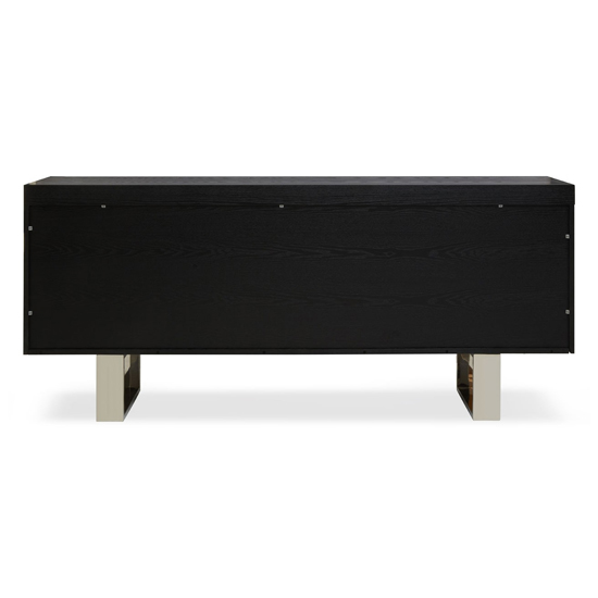 Ulmos Wooden Sideboard In Black With 2 Doors And 3 Drawers_5