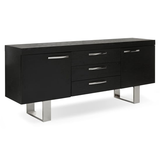 Photo of Ulmos wooden sideboard with u-shaped base in black