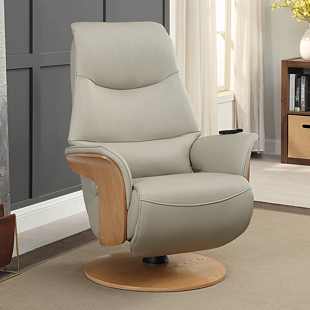 ulster faux leather electric recliner chair in pale grey-image-124441