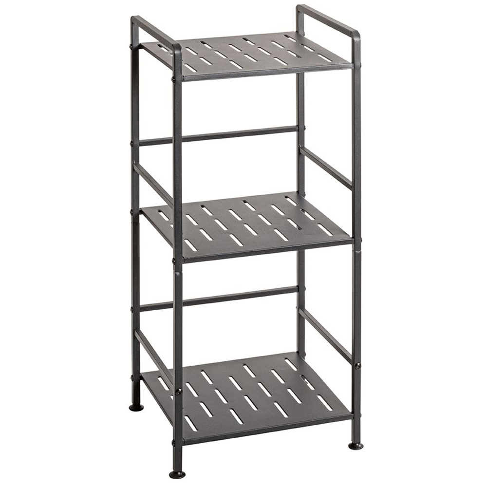 Umatilla Metal Shelving Unit With 3 Shelves In Anthracite