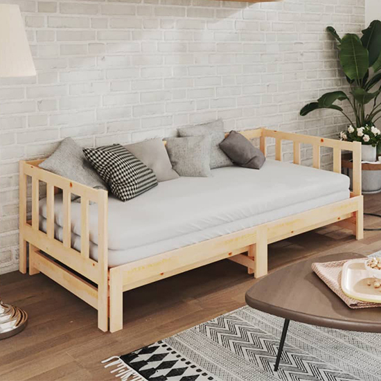 Read more about Umeko solid pinewood pull-out single day bed in natural