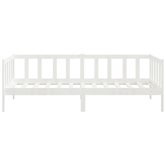 Umeko Solid Pinewood Single Day Bed In White