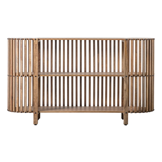 Uniontown Slatted Acacia Wood Console Table In Natural