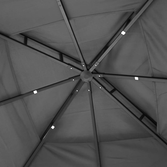 Unity Fabric Gazebo With Roof In Anthracite
