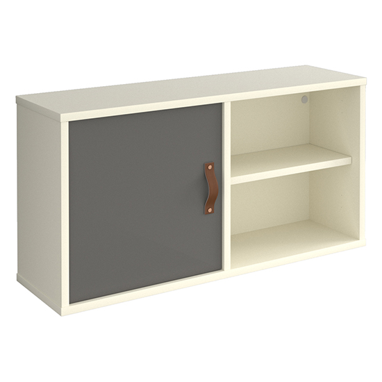 Upton Box Storage Unit In White With Onyx Grey Door And Shelf Sale