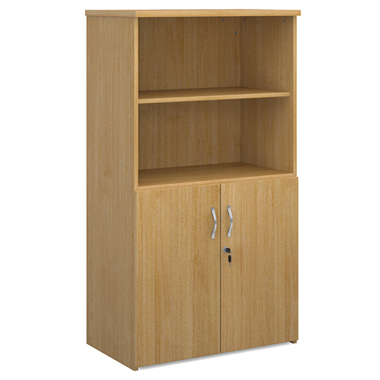 Read more about Upton wooden combination storage cabinet in oak with 3 shelves